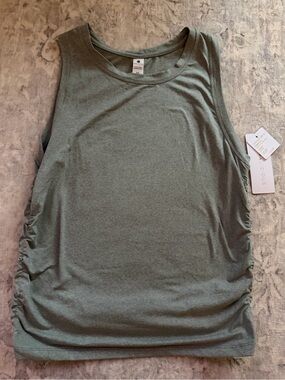 Yogalicious Olive Ruched Side Tank Top